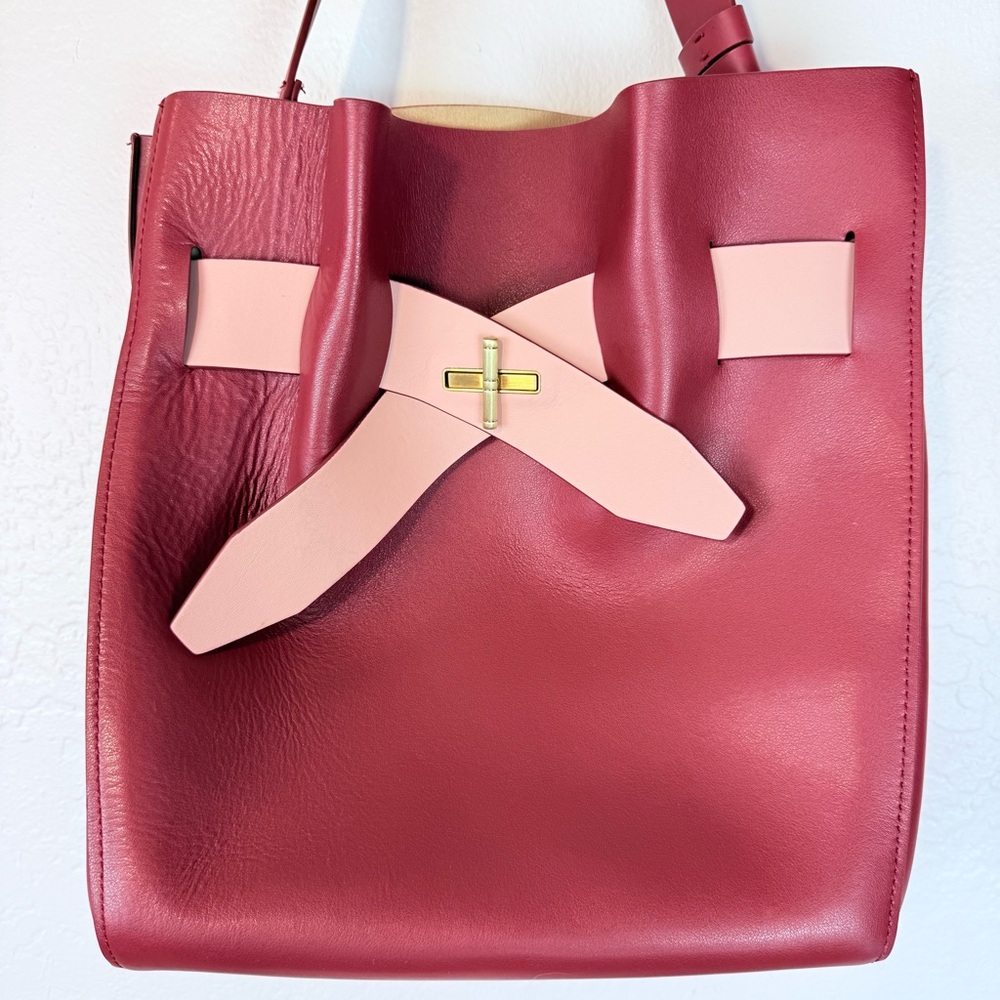NWT ZAC Zac Posen Brigette Belted Shopper Tote - Cinnamon